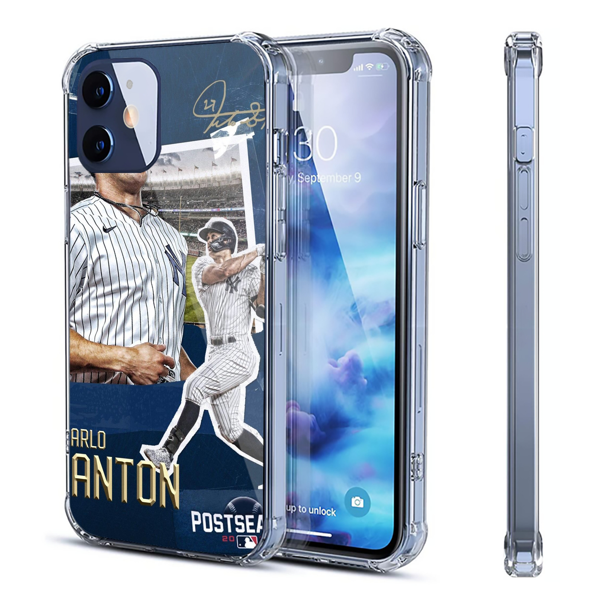 Giancarlo Stanton 18 Clear IPhone 12 Case – Soft TPU With UV Print – Enhanced Drop Protection, Precise Fit, Anti-Fingerprint, Customizable Design, Scratch-Resistant, Yellow-Resistant